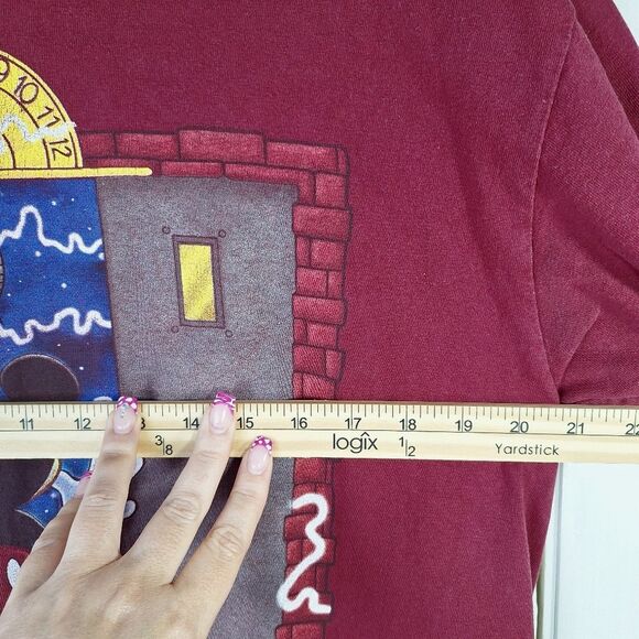 Vintage Maroon Disney Mickey Mouse Twilight Zone of Terror Tee T-Shirt Top Sz XL - Picture 6 of 14